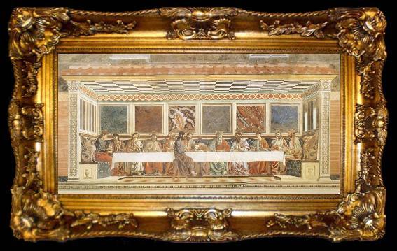 framed  Andrea del Castagno The Last Supper, ta009-2